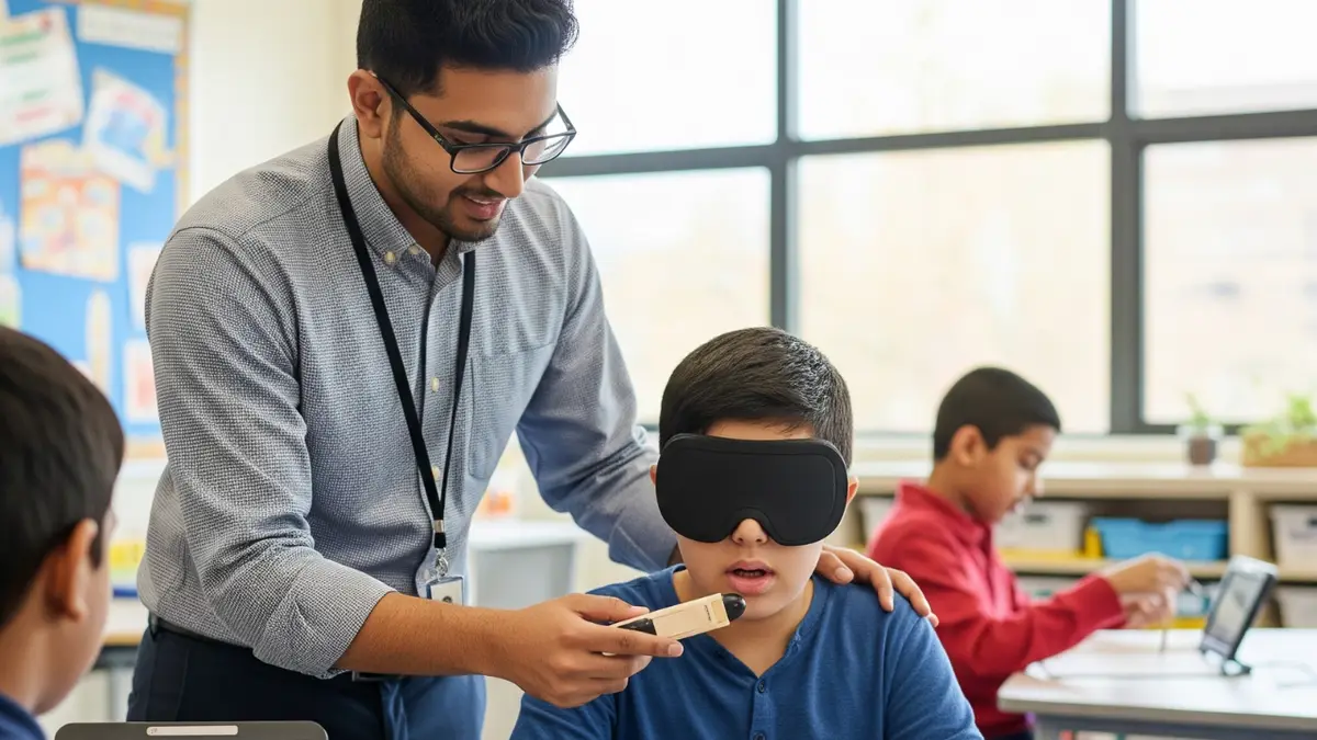 افتتاح مسار إرشادي لذوي الإعاقة البصرية في مدرسة بسمة أمل