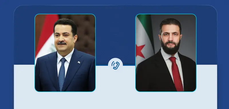 الرئيس الشرع يبحث مع رئيس الوزراء العراقي تحديات المنطقة