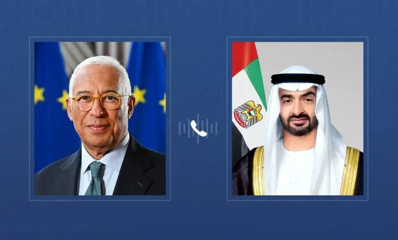 محمد بن زايد يناقش مع رئيس المجلس الأوروبي تصاعد التوترات العسكرية في المنطقة