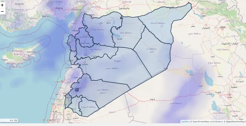 تراجع درجات الحرارة وهطولات مطرية غزيرة مع تحذيرات من عواصف رعدية في سوريا