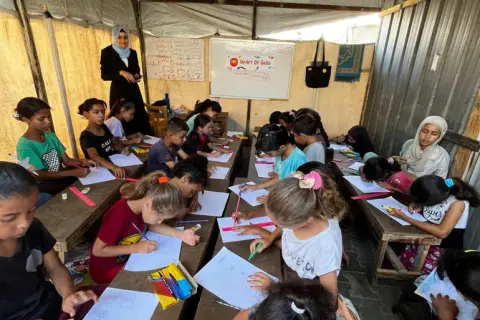 مرسم ميس في غزة.. ملاذ فني للأطفال وسط أهوال الحرب