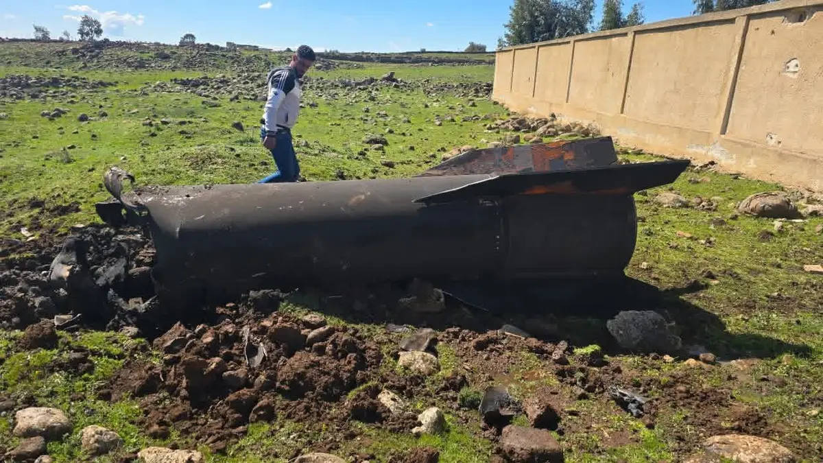 سقوط صاروخ في ريف القنيطرة الجنوبي جراء التصعيد بين إسرائيل وإيران