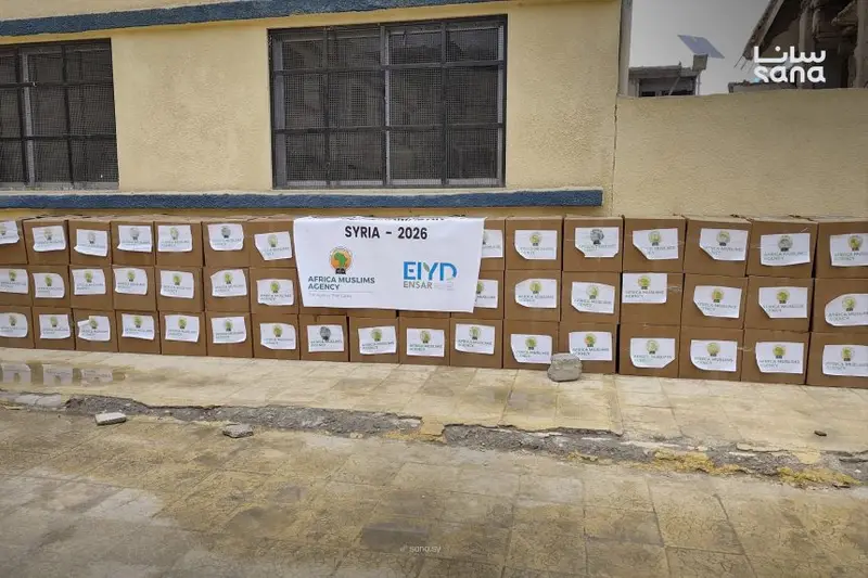 مساعدات غذائية لـ 500 عائلة في حي العرفي بدير الزور