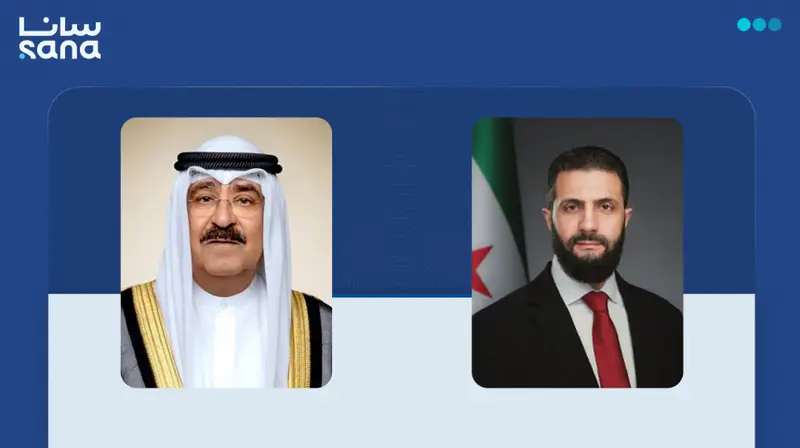 الرئيس أحمد الشرع يؤكد لأمير الكويت تضامن سوريا عقب الاعتداءات الإيرانية