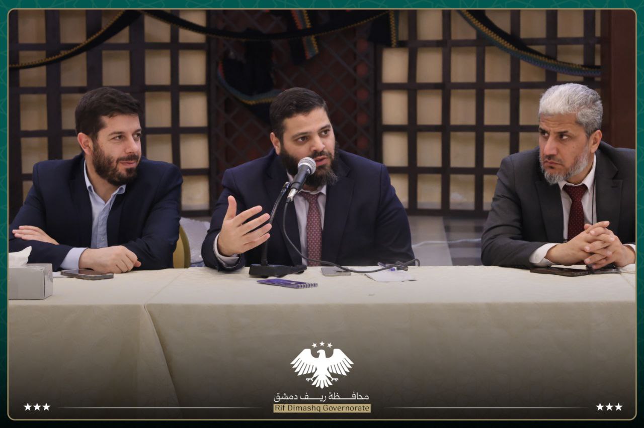 لقاء ودي في ريف دمشق يجمع التجار والصناعيين لتعزيز التعاون الاقتصادي