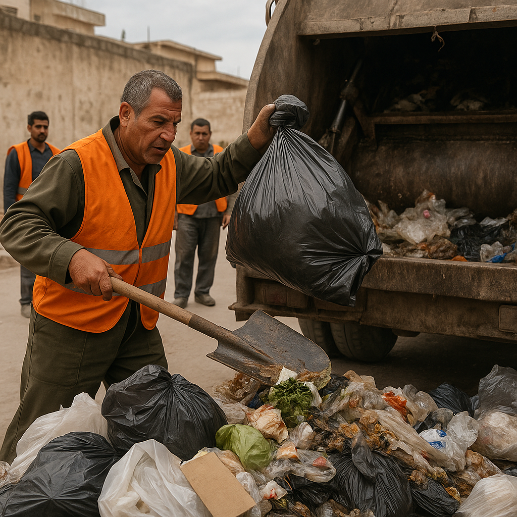 مديرية الخدمات الفنية بحلب تطلق حملة لترحيل القمامة في مدينة السفيرة